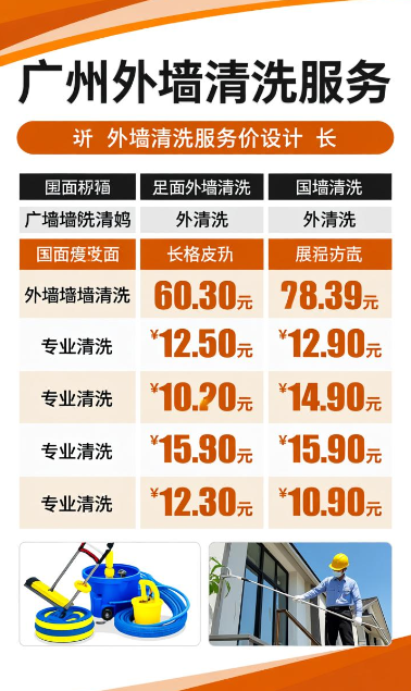 广州外墙清洗公司服务价格|外墙清洗服务价格构成